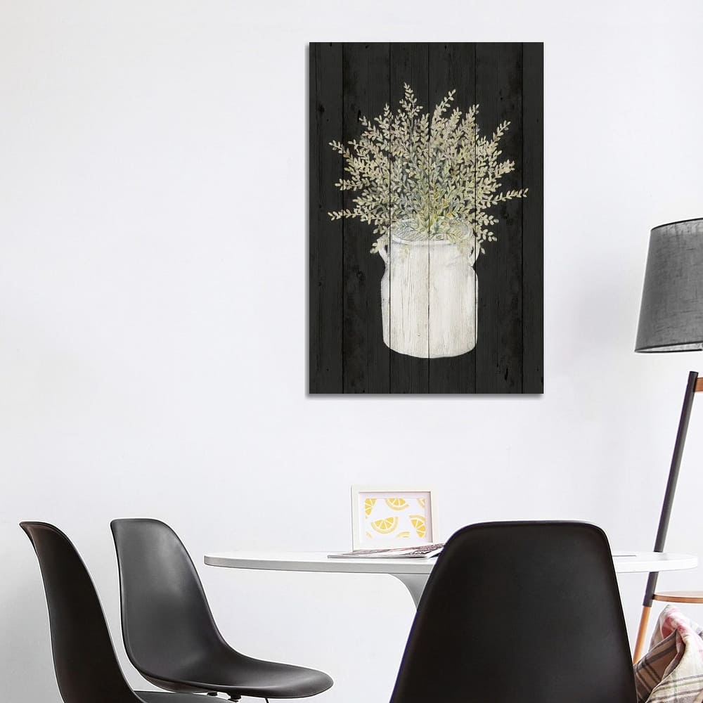 iCanvas "Herbs on Black Wood I" by Janice Gaynor Canvas Print