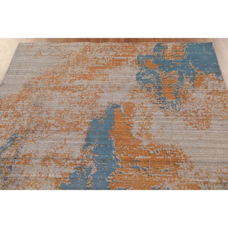 Modern Abstract Area Rug Handmade Wool Carpet - 5'4"x 8'4"