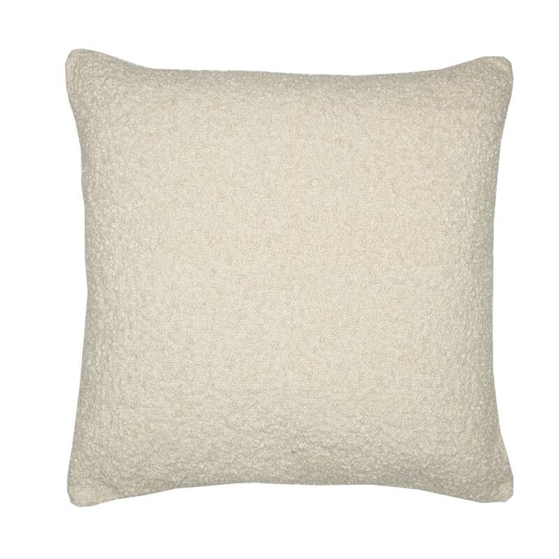 HomeRoots 20" Ivory Throw Pillow With Shag