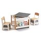 preview thumbnail 7 of 5, Kids Art Play Activity Table with Storage Shelf and Chair Set with Storage Baskets, White & Gray