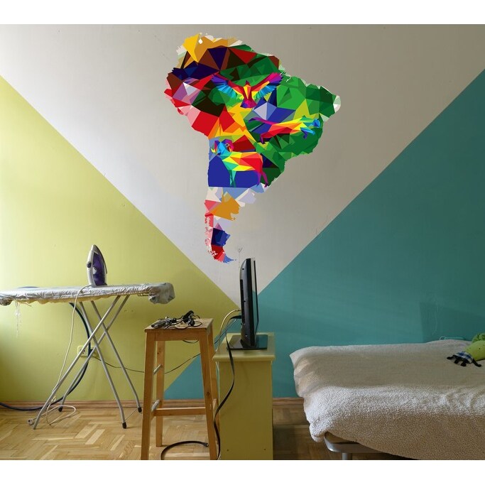Shop Africa Polygonal Wall Decal African Decor Africa Wall Art Overstock 32195806