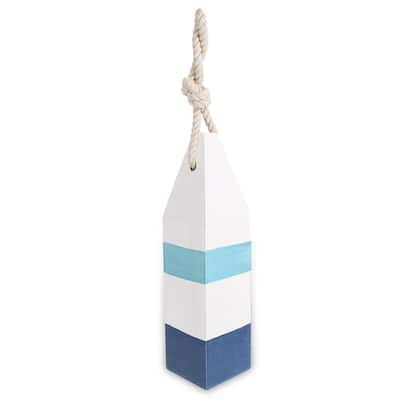 CoTa Global Blue Mist Buoy Nautical Decor with Rope Hanger - 10.5 Inch
