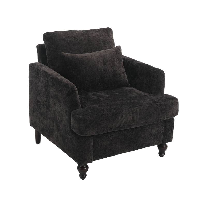 Wood Frame Armchair, Modern Accent Chair Lounge Chair for Living Room