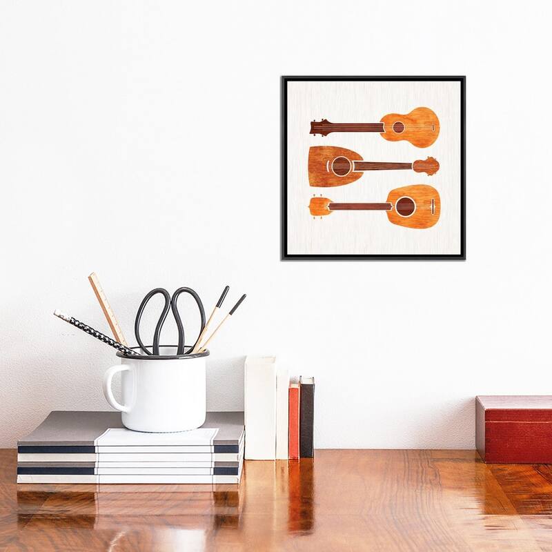 iCanvas "Hawaiian Ukuleles" by Modern Tropical Framed