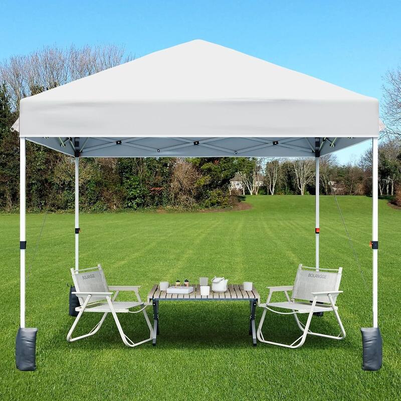 Outdoor Folding Portable Patio Shade, Pop Up Canopy Tent with 3 Adjustable Heights - 8X8Ft