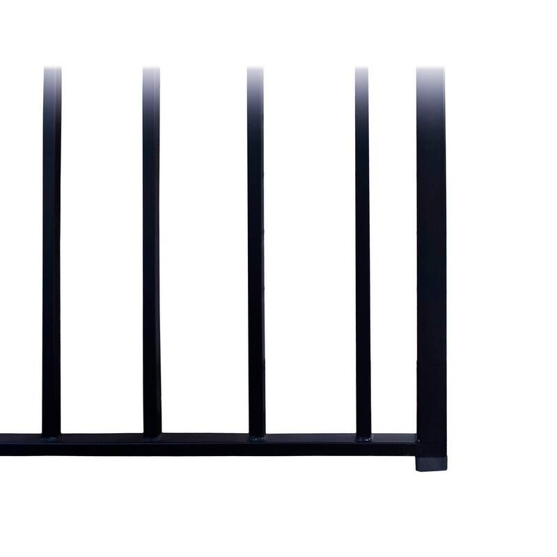 ALEKO Dual Swing Steel Driveway Gate 18 ft Madrid Style with Pedestrian Gate