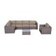 preview thumbnail 9 of 8, LSI 7 Piece Rattan Sunbrella Sectional Seating Group with Cushions Beige