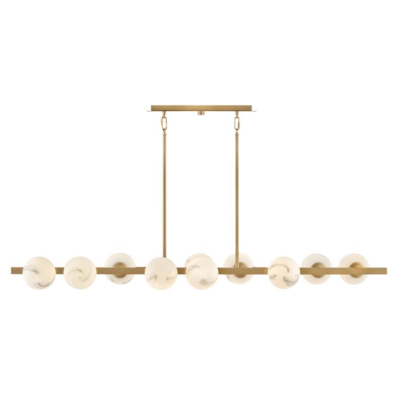 Fredrick Ramond 41906 Selene 10 Light 55" Wide Linear Chandelier