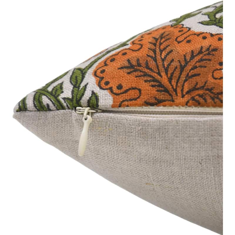 Fabdivine Linen Bohemian Block print pillow Cover