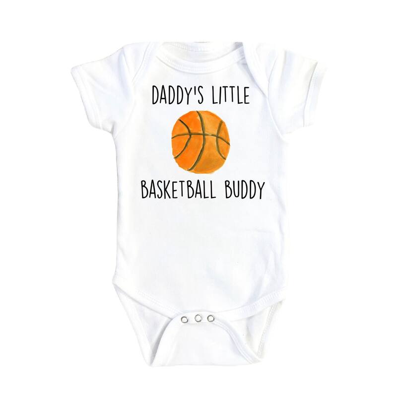 Basketball Buddy - Baby Boy Girl Clothes Infant Bodysuit Funny Cute Newborn - White - 3-6M
