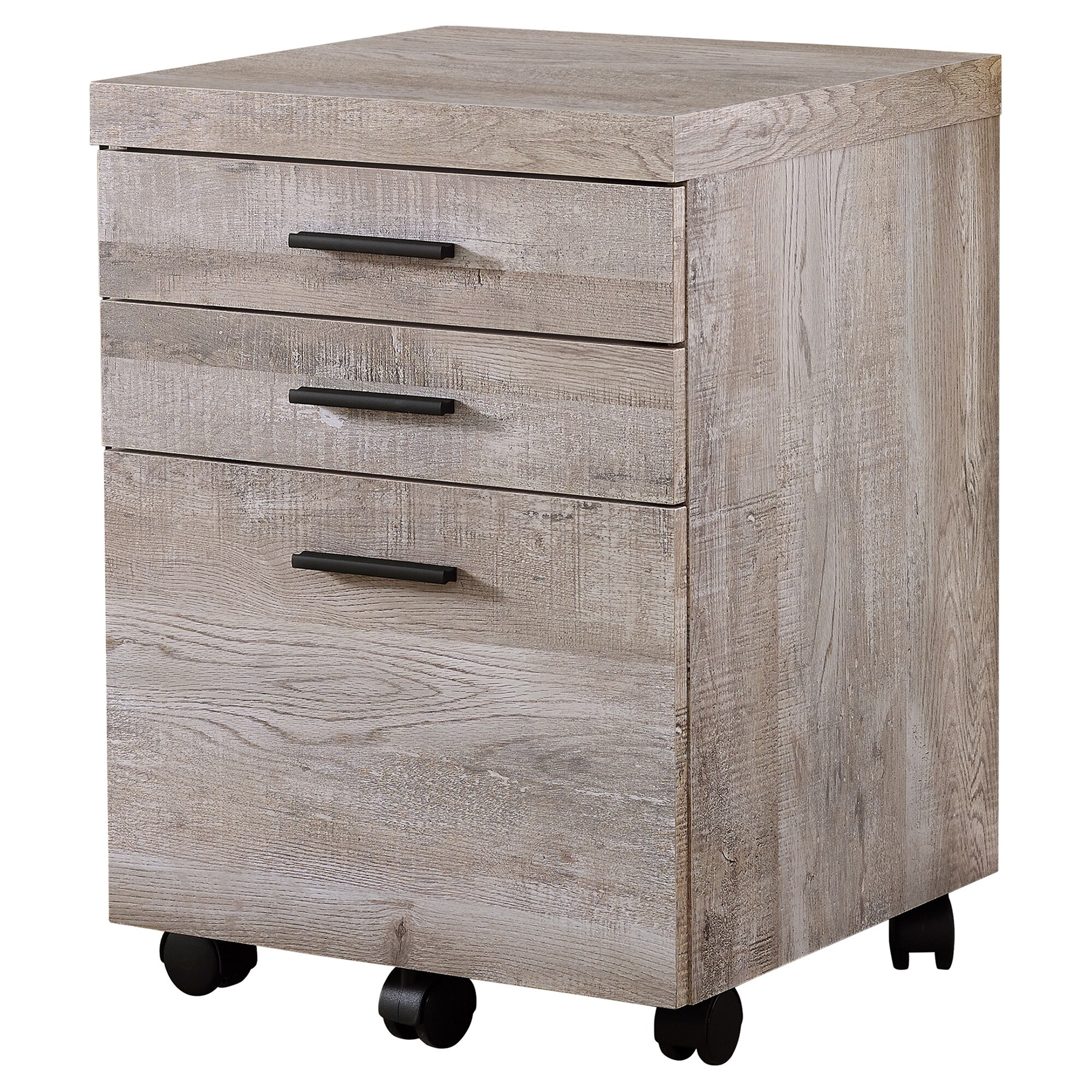 Shop Monarch 7402 Taupe Reclaimed Wood Castors Filing Cabinet With