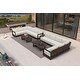 preview thumbnail 19 of 28, PURPLE LEAF Caesar L-Shaped White Outdoor Couch with 9.6" Thick for Yard Porch Deck Patio Conversation Sets 12 Seats+2 Tables - L-shaped