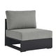 preview thumbnail 2 of 25, Tahoe Patio Aluminum Modular Armless Chair Gray Gray