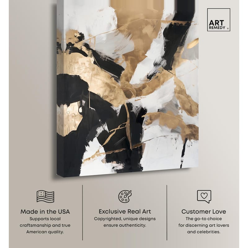 Cracked Gilt II Canvas by Art Remedy, Gallery Wrapped