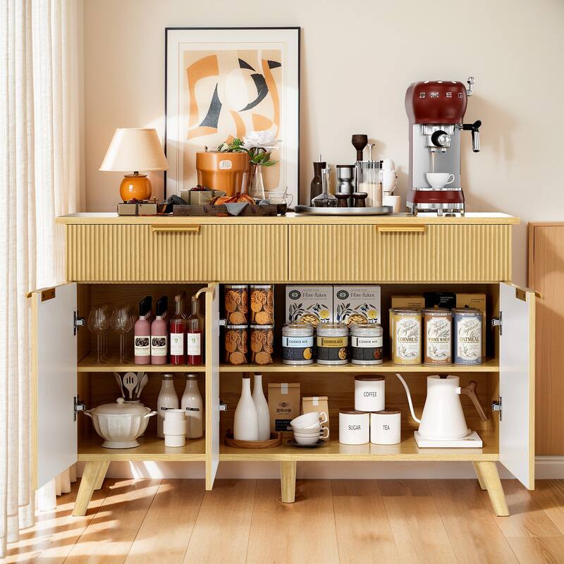 Pocassy 47" Modern Buffet Cabinet with Storage