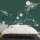 preview thumbnail 4 of 4, Walplus White Dandelion Butterflies Cherry Blossom Moonlight Wall Sticker