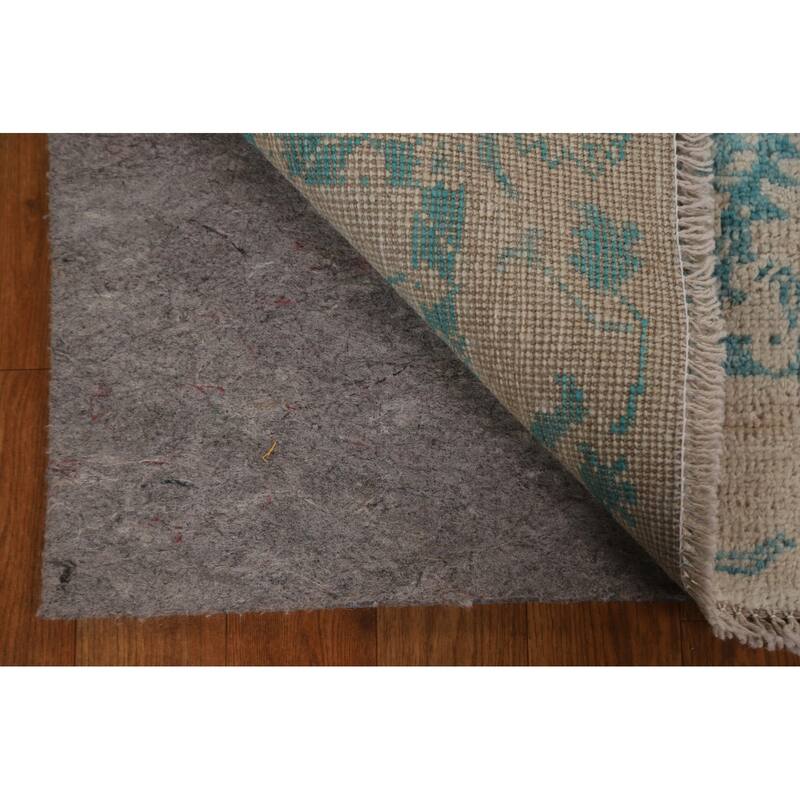 Geometric Oriental Oushak Turkish Wool Rug Hand-knotted Foyer Carpet - 2'0" x 3'11"