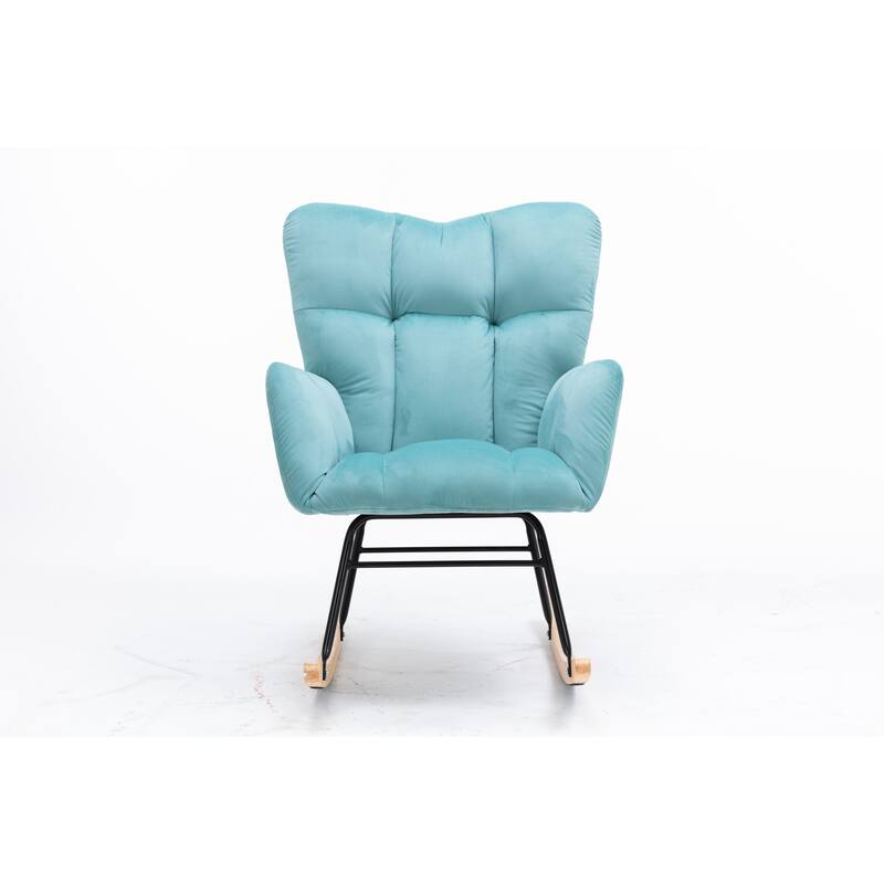 31.5" High Back Buttons Tufted Rocking Chair