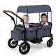 preview thumbnail 2 of 18, Costway Foldable Wagon Stroller for 2 Kids, Double Seater Toddler - See Details Grey