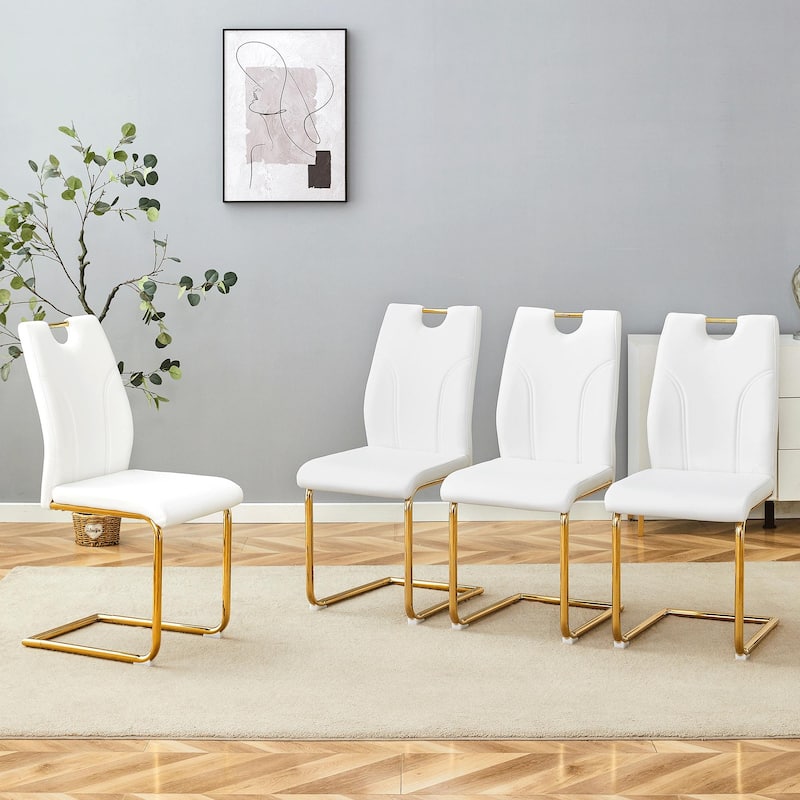 Dining Chairs With Gold Metal Chair Legs (Set Of 4)