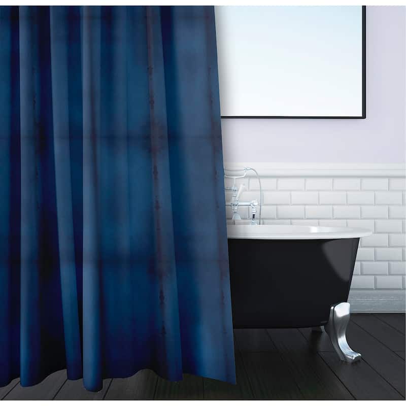 Pool Stripe Print Shower Curtain
