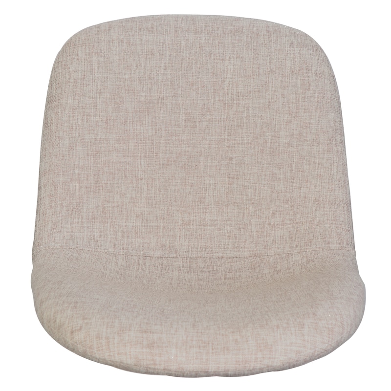 Modern Set of 2 Dining Chairs with Fabric Upholstered Backrest Seat, Wood Finish, Metal Legs for Dining Room Living Room