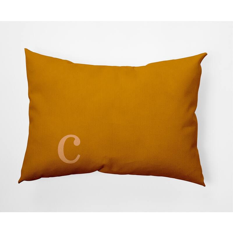 Modern Monogram Decorative Throw Pillow - 14" x 20" - c