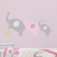 preview thumbnail 2 of 1, Bedtime Originals Eloise Gray/Pink/Gold Elephant Nursery Wall Decals