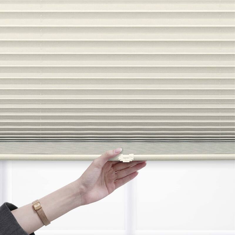 48-inch Ecru Light-filtering Pleated Shade