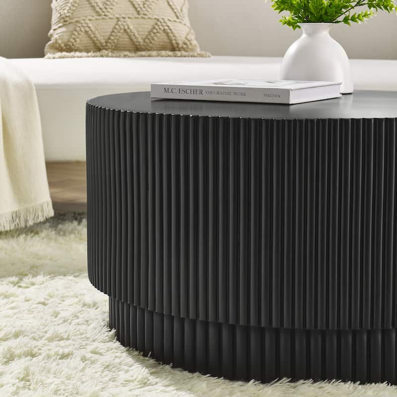 15.72 inch H barrel coffee table