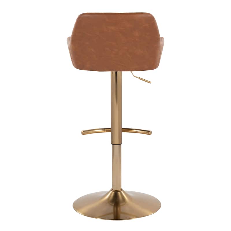 Silver Orchid Galotti Adjustable Bar Stool with Rounded T Footrest (Set of 2)