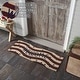 preview thumbnail 5 of 3, RWB Flag Stripes Coir Welcome Rug Rect 17x48