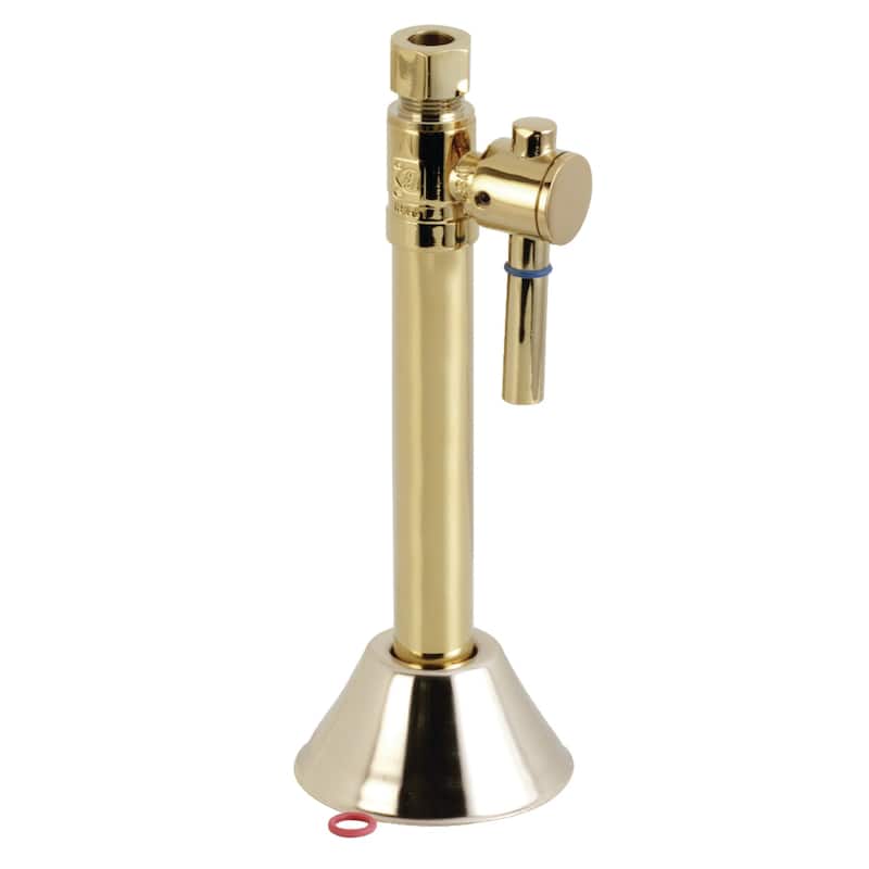 Kingston Brass Vintage 1/2" Sweat x 3/8" O.D. Comp Straight Shut-Off Valve with 5" Extension - Polished Brass