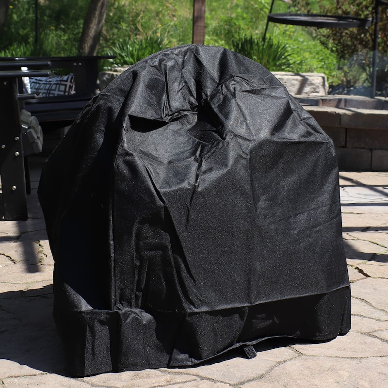 Sunnydaze Firewood Log Hoop Black Steel Easy Access Storage - Multiple Sizes