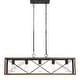 preview thumbnail 67 of 68, Kiro 5-light Farmhouse Linear Chandelier Faux Wood Dining Lighting with UL Certified - 36''