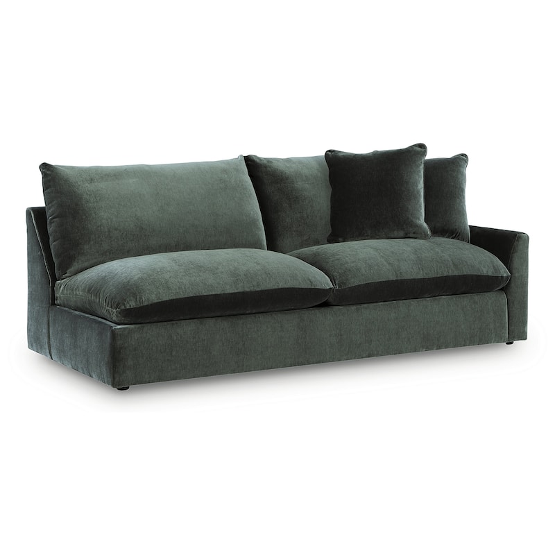Signature Design by Ashley Carriage View Dark Green 3-Piece Sectional - 131" W x 131" D x 39" H