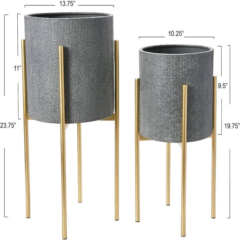  Metal Planters with Stands