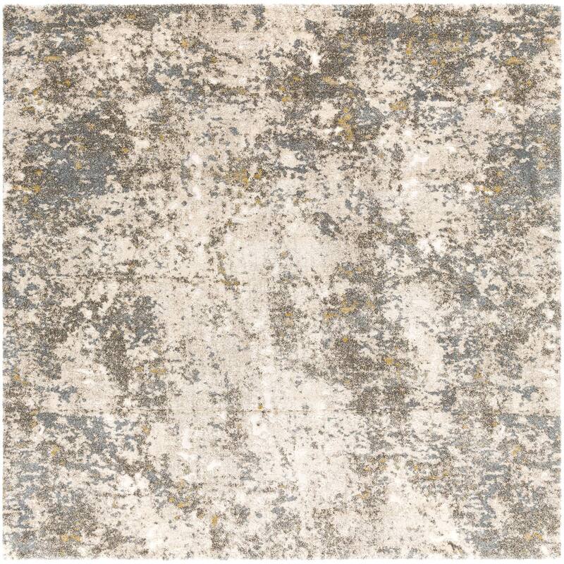 Livabliss Industrial Tuscany Medallion Area Rug - 7'10" x 7'10" Square - Brown