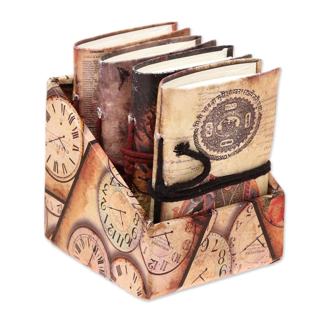 NOVICA Handmade Timeless Animals Paper Journals (Set Of 4)