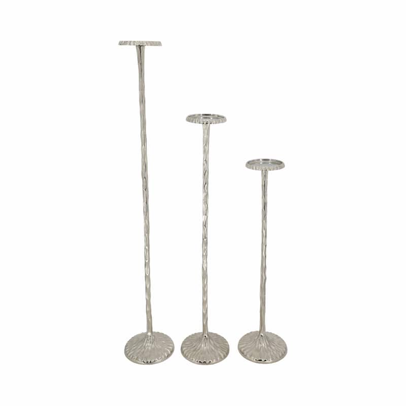 Tall Metal Floor Candle Stands for Pillar Candles, Set of 3 - 40.0"