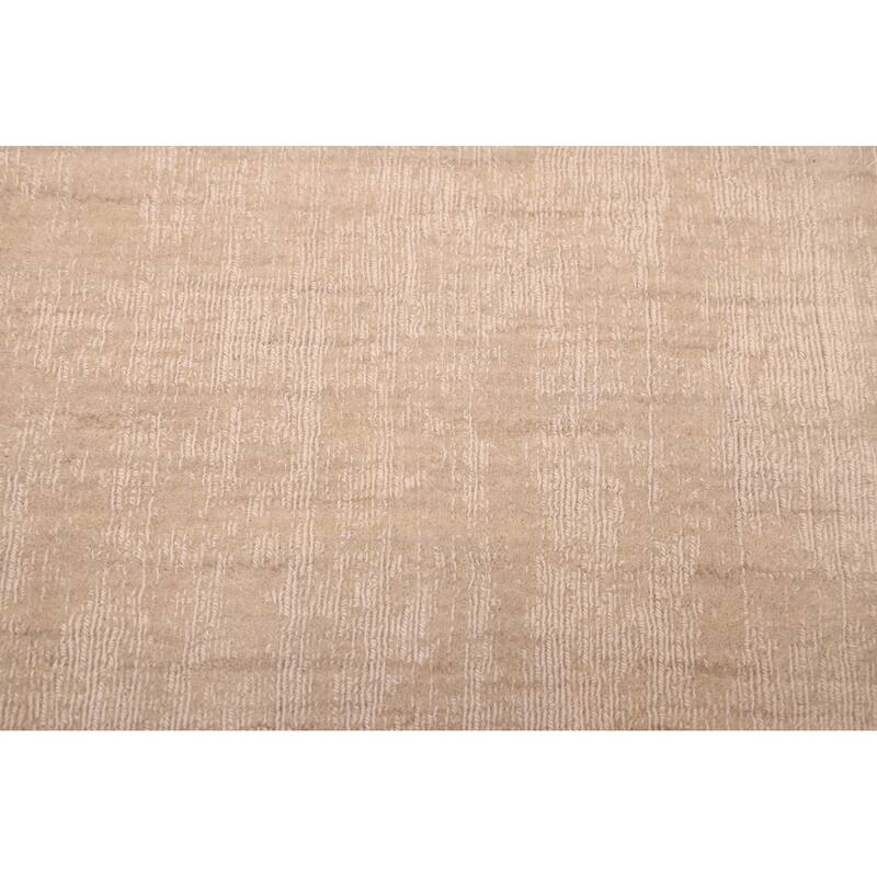 ECARPETGALLERY Hand Loomed Kashkuli Gabbeh Light Khaki Wool Rug - 7'11 x 11'4