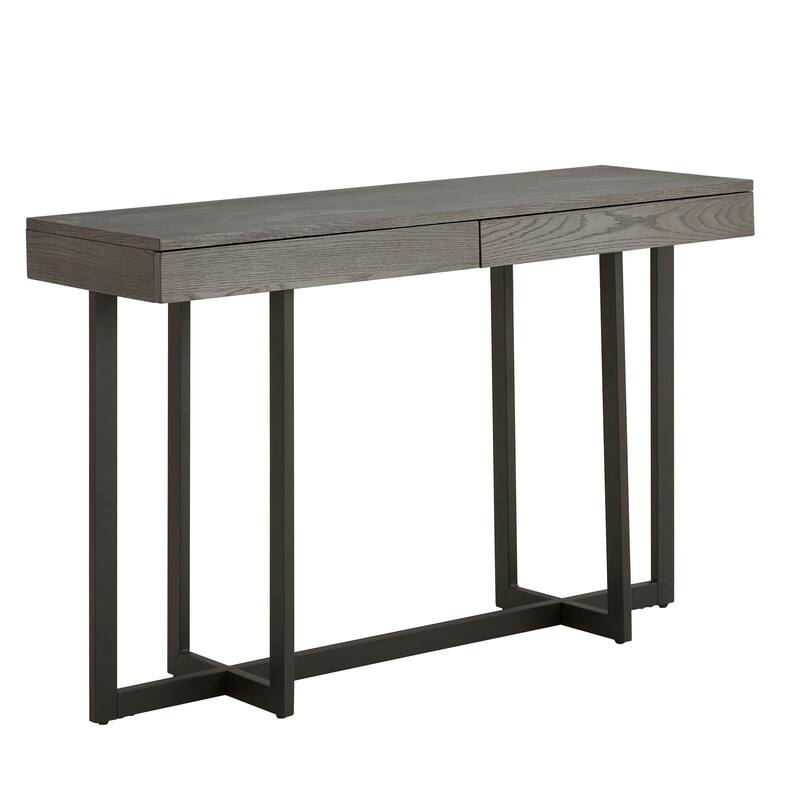Eldersley Wood Finish Sofa Table with Two Drawers by iNSPIRE Q Modern - Grey