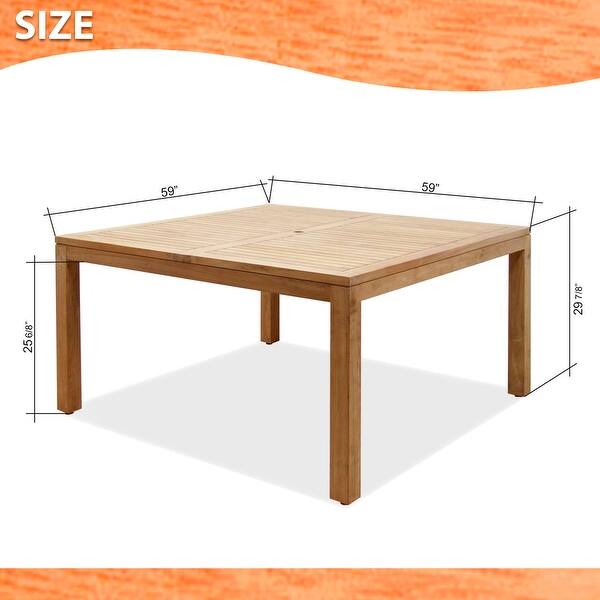 dimension image slide 1 of 2, Amazonia Teak Dinsher 9pc Outdoor Patio Dining Set