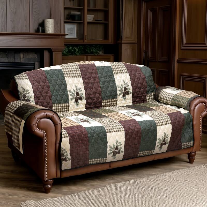 Donna Sharp Pine Panels Polyester Furniture Covers - Loveseat