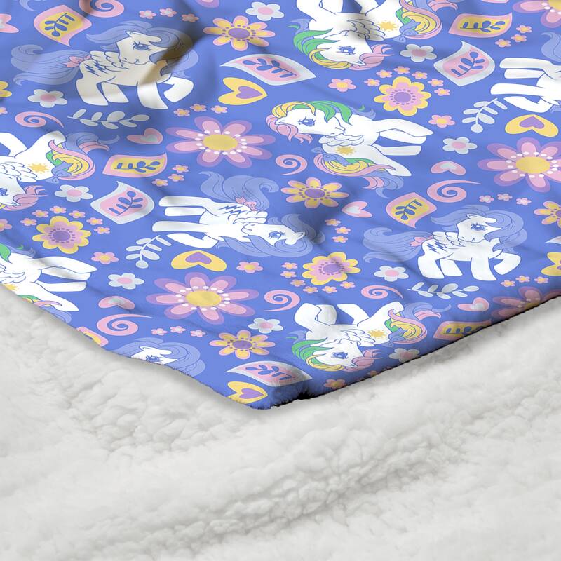 Hasbro My Little Pony Silk Touch Sherpa Throw Blanket
