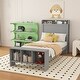 preview thumbnail 55 of 63, Platform bed with LED lights and USB port
