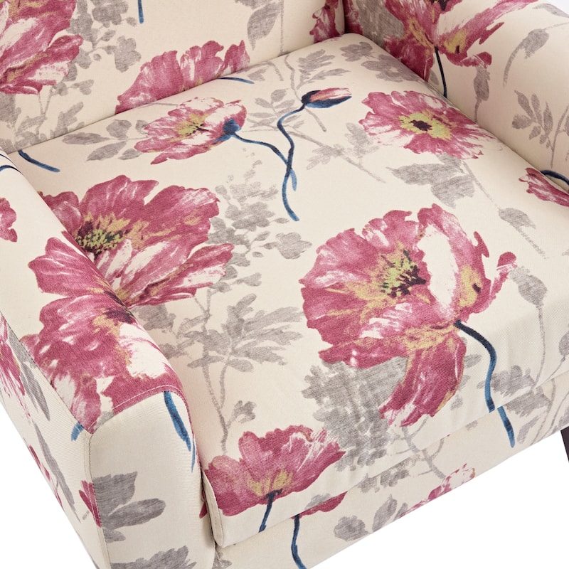 Cotton/ Linen Look Fabric Modern Accent Chair Armchair