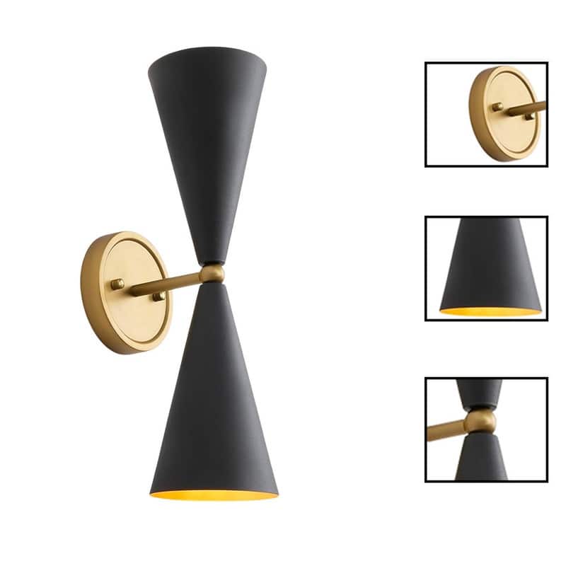2 Light bedroom light on wall black wall sconce metalwall lamps