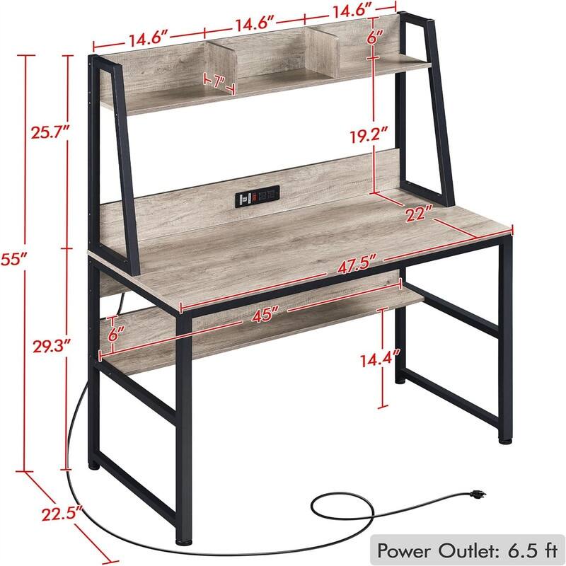 40 Inch Small Desk with Fabric Drawers