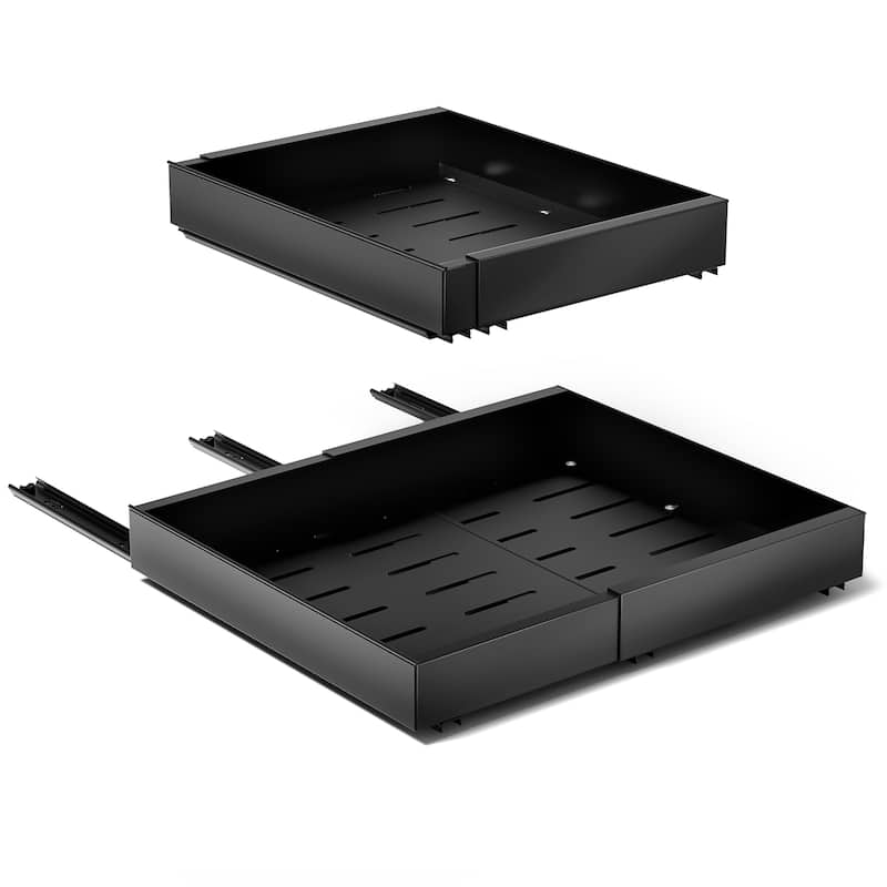 Sorbus Pull-Out Sliding Storage Rack for Kitchen & Bathroom, Durable Non-Slip Carbon Steel Grid Drawers, (2 Pack)